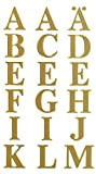 Z-Design, etichette con lettere e numeri Alfabeto Oro |Pellicola resistente alle intemperie