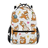 Zainetto carino Shiba Inu Dog Student Backpack Big for Girls Kids Elementary Backpack Shoulder Bag Bookbag