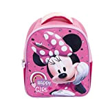 Zaino per bambini Topolina Licenza Ufficiale Disney Minnie Mouse per la scuola e l'asilo - 28x23x10cm - colore rosa - ...
