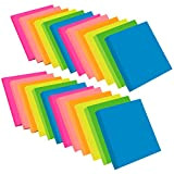 ZCZN Sticky Confezione Risparmio, Foglietti Adesivi Colorati, 76 x 76 mm, 6 Colori Assortiti, 24 Blocchetti x 100 Foglietti