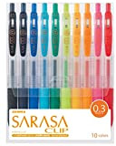 ZEBRA Sarasa Clip 0.3, 10 colori Set (JJH15-10CA)
