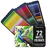 Zenacolor 72 Matite Colorate (Numerato) con Scatola in Metallo 72 Colori Unici per Disegnare e Libri da Colorare Adulti - ...