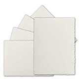 Zerkall-Bütten - 10 cartoncini in formato DIN A4, stile vintage, 210 x 297 mm, colore bianco naturale semi-opaco, senza pieghe, ...