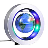 ZJchao Globo Fluttuante con LED 4 Pollici Globo Magnetico a levitazione Rotante World Map Idee Regalo per l'Istruzione Imparare Insegnare ...