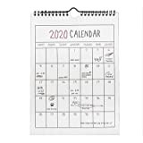 ZJY Calendario 1Pc 2020 Good Day Wall Calendar Agenda Organizer Fumetto Calendario Giornaliero Schedule Planner 2019,09~2020,12 Calendario da Tavolo (Color ...
