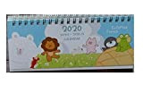 ZJY Calendario 2020 Anno del Fumetto Leone Orso Serie di Animali Mini Desk Calendar Programma Giornaliero Table Planner 2019,09-2020,12 Calendario ...