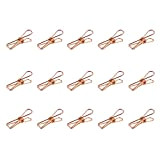 Zoohot confezione da 15 oro rosa fermacarte - multiuso clothesline clip di utilità