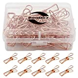 Zoohot confezione da 25 Oro rosa piccolo fermacarte - multiuso clothesline clip di utilità